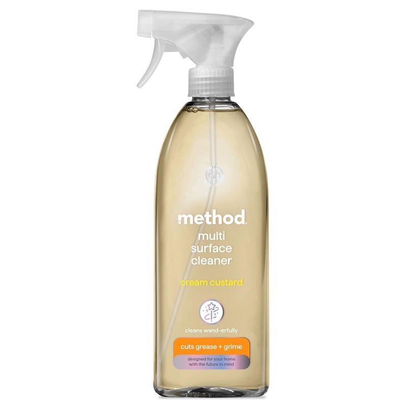 Method All-Purpose Cleaner Spray, Cuts Through Grease & Grime, Streak-Free Home Cleaning, Cream Custard Scent - 828 ml - Image 1
